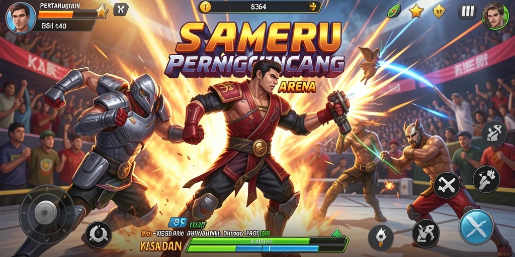 Gameplay seru 8364 di arena pertarungan yang mendebarkan.