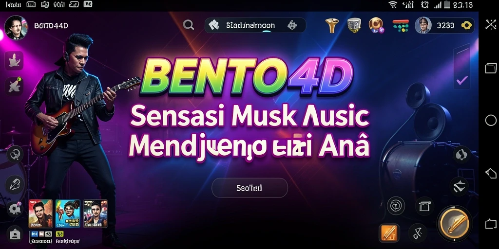 Screenshot gameplay BENTO4D menunjukkan pengalaman musik yang seru.