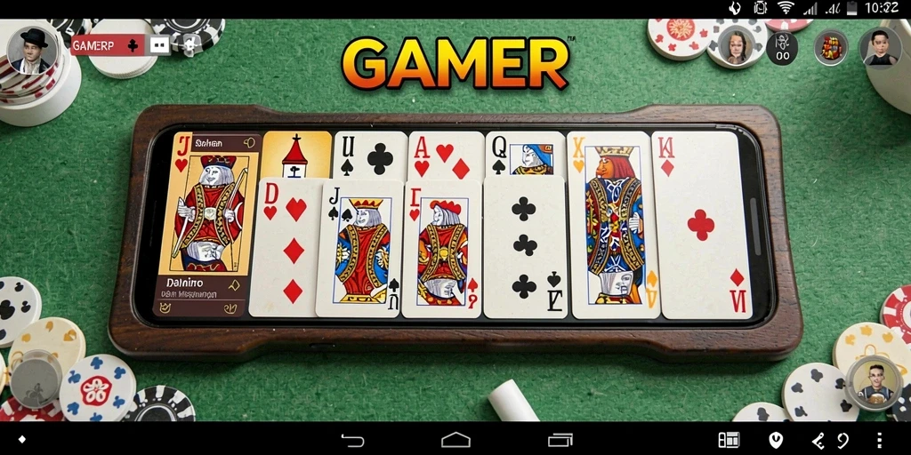 Tampilan gameplay seru di GAMERP dengan elemen Domino yang menarik.