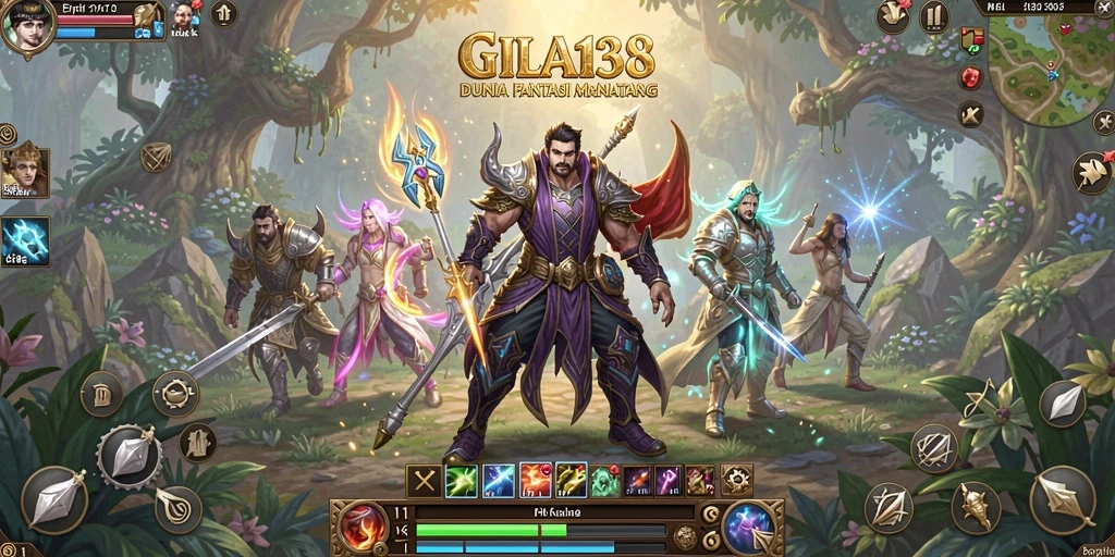 Screenshot GILA138 menampilkan aksi pertempuran epik dalam dunia MMORPG.