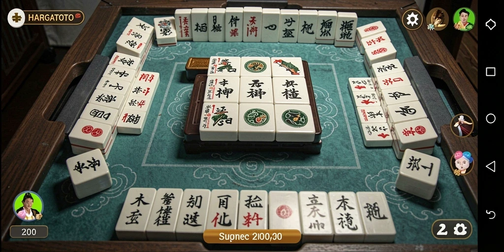 Screenshot HARGATOTO dengan gameplay Mahjong yang menarik.