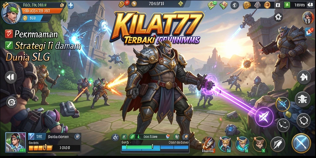 Screenshot utama KILAT77 menampilkan aksi pertandingan SLG yang mendebarkan.