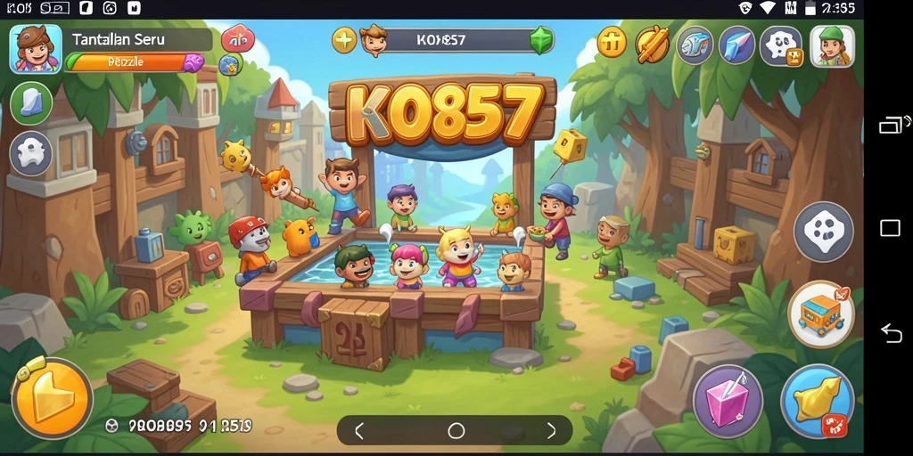 Tampilan screenshot gameplay KO857, menampilkan teka-teki yang menantang.