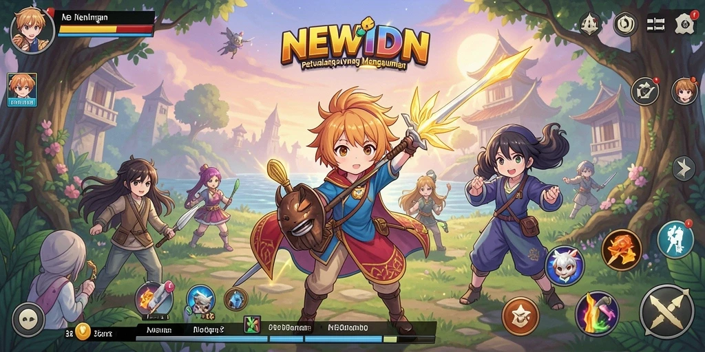 Gameplay seru dengan karakter anime yang menarik.