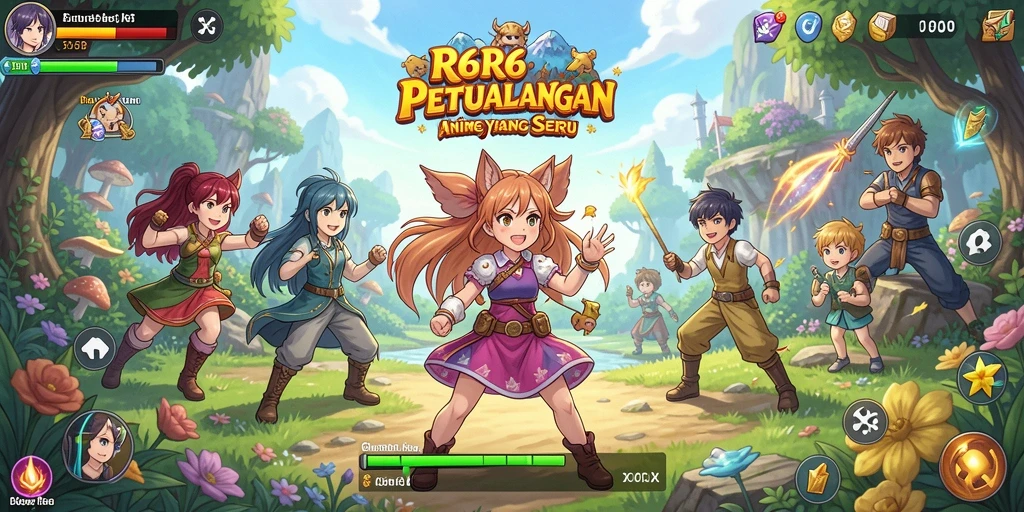 Screenshot gameplay R6R6 dengan karakter Anime yang menarik.