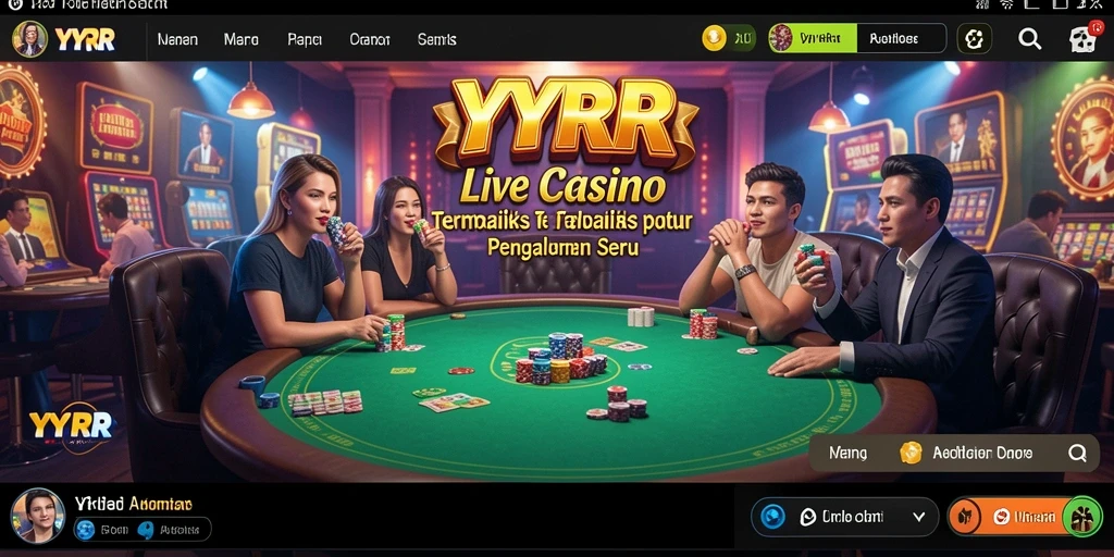 Tampilan gameplay Live Casino yang seru dan interaktif di YYRR.