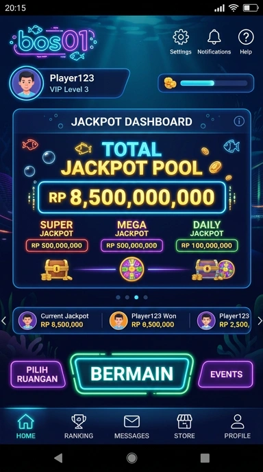 Fitur pencarian cepat di bos01 untuk menemukan aplikasi.